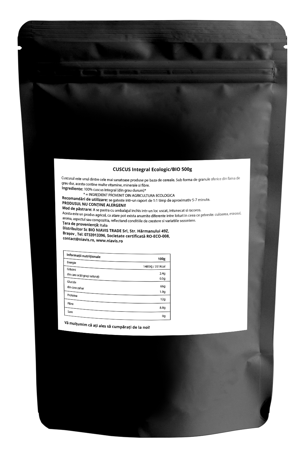 CUSCUS Integral Ecologic/BIO 500g