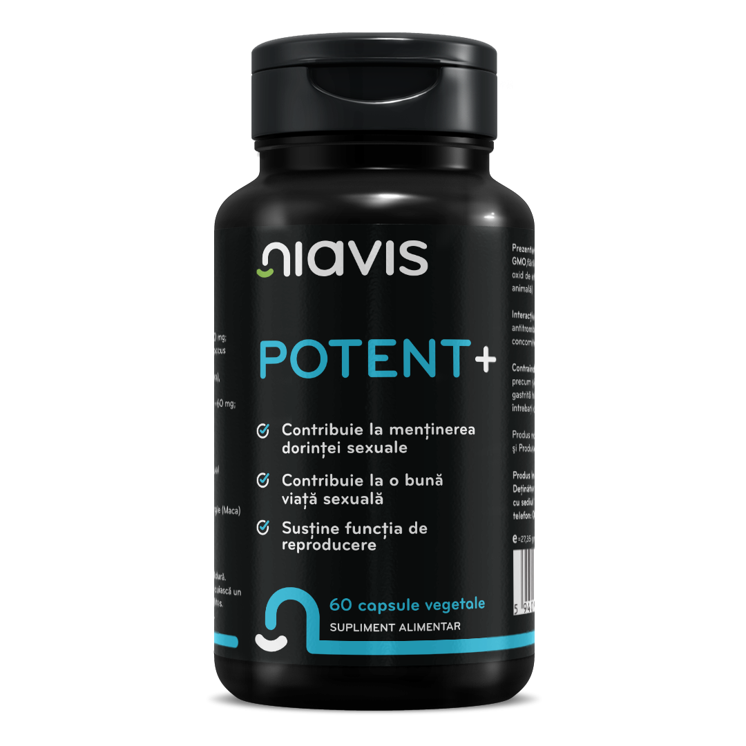 Potent Plus 60 cps - Supliment Natural pentru Vitalitate și Energie