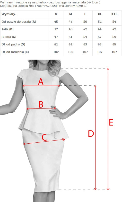 192-18 Rochie midi elegantă din piele întoarsă, cu peplum - bleumarin