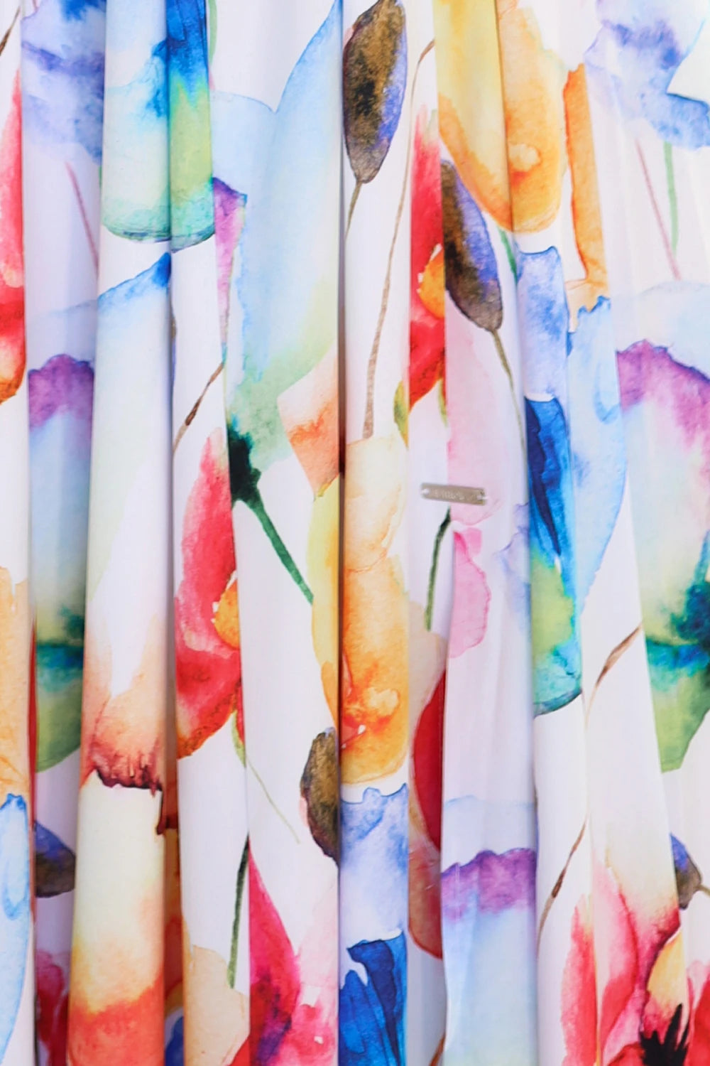 194-5 Rochie lungă de vară cu curea - model de flori colorate ?