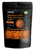 Spirale cu Linte Rosie si In Auriu Ecologice/BIO - 250g