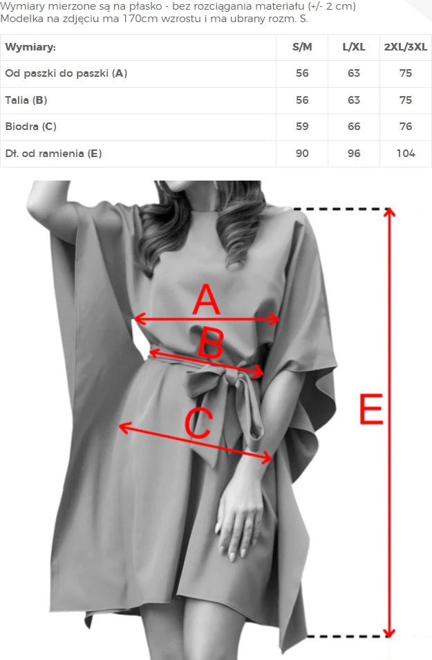 287-43 SOFIA Rochie tip fluture cu centură legată la talie - albastru deschis