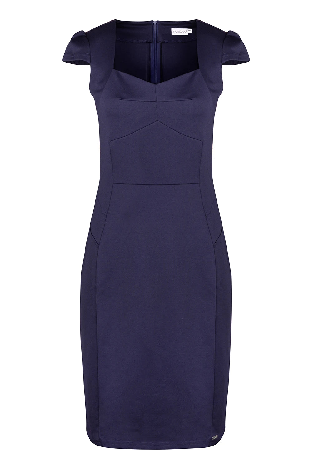 318-5 Rochie MIDI elegantă cu un decolteu frumos - MARIN