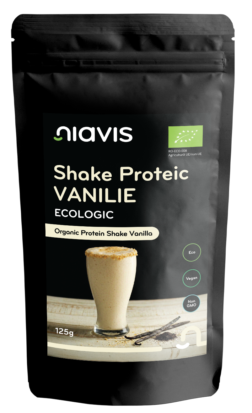 Shake Proteic Vanilie Ecologic/BIO 125g - Nutriție Naturală pentru Tine