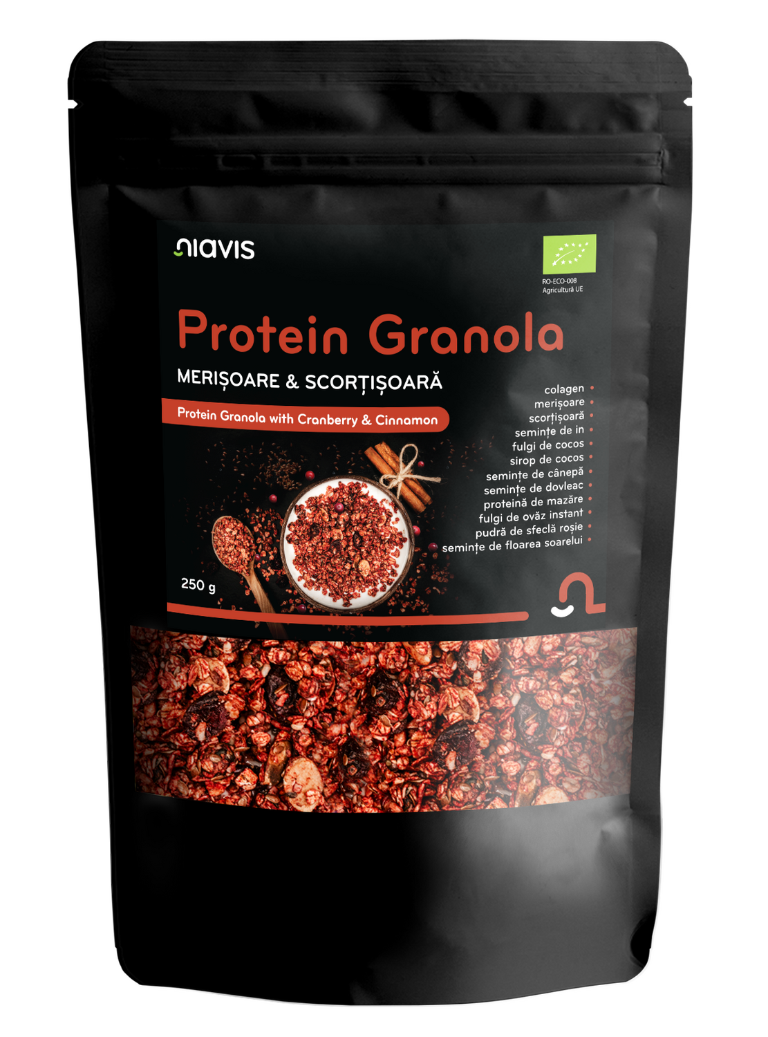 Protein Granola - Merisoare & Scortisoara Ecologica 250g