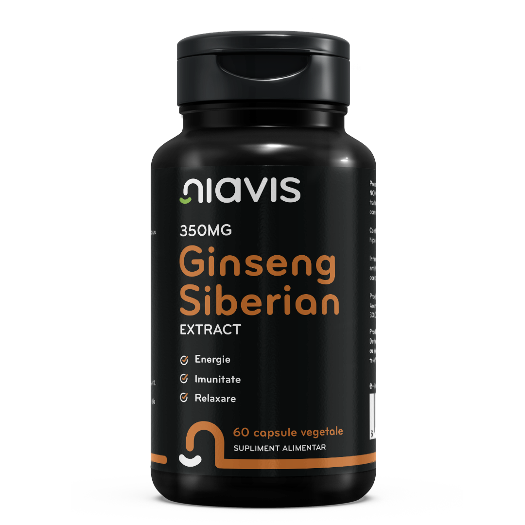 Ginseng Siberian Extract 350mg - Supliment Natural pentru Energie