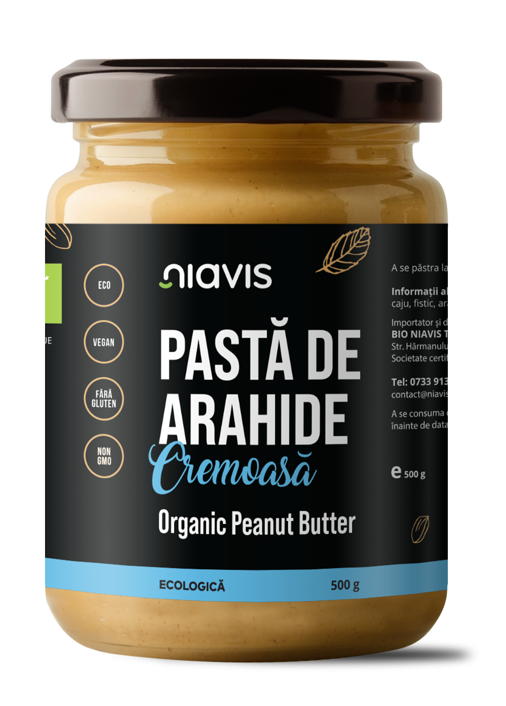 Pasta de Arahide Cremoasa Ecologica/BIO 500g
