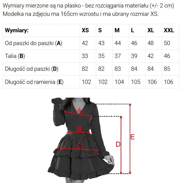 657-1 Rochie midi elegantă cu decolteu înfășurat și mâneci din tul - neagră