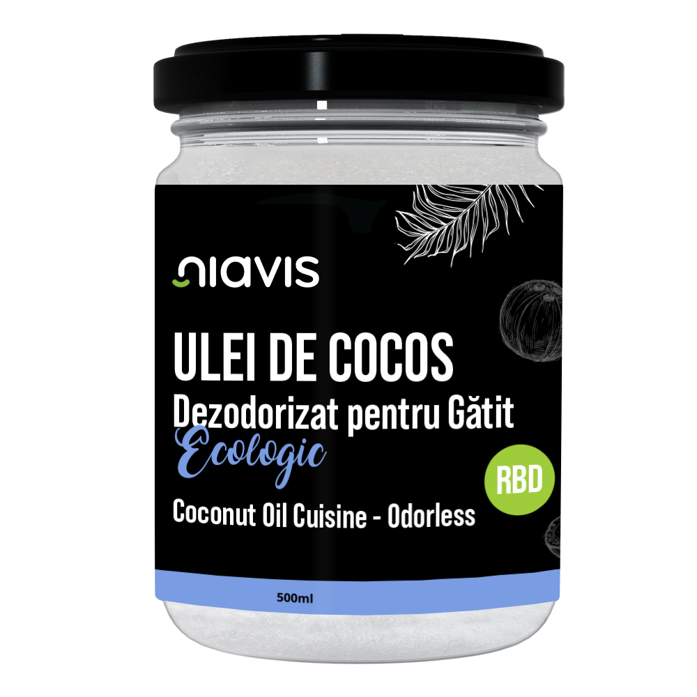 Ulei de Cocos Dezodorizat pentru Gatit (RBD) Ecologic/BIO 500ml