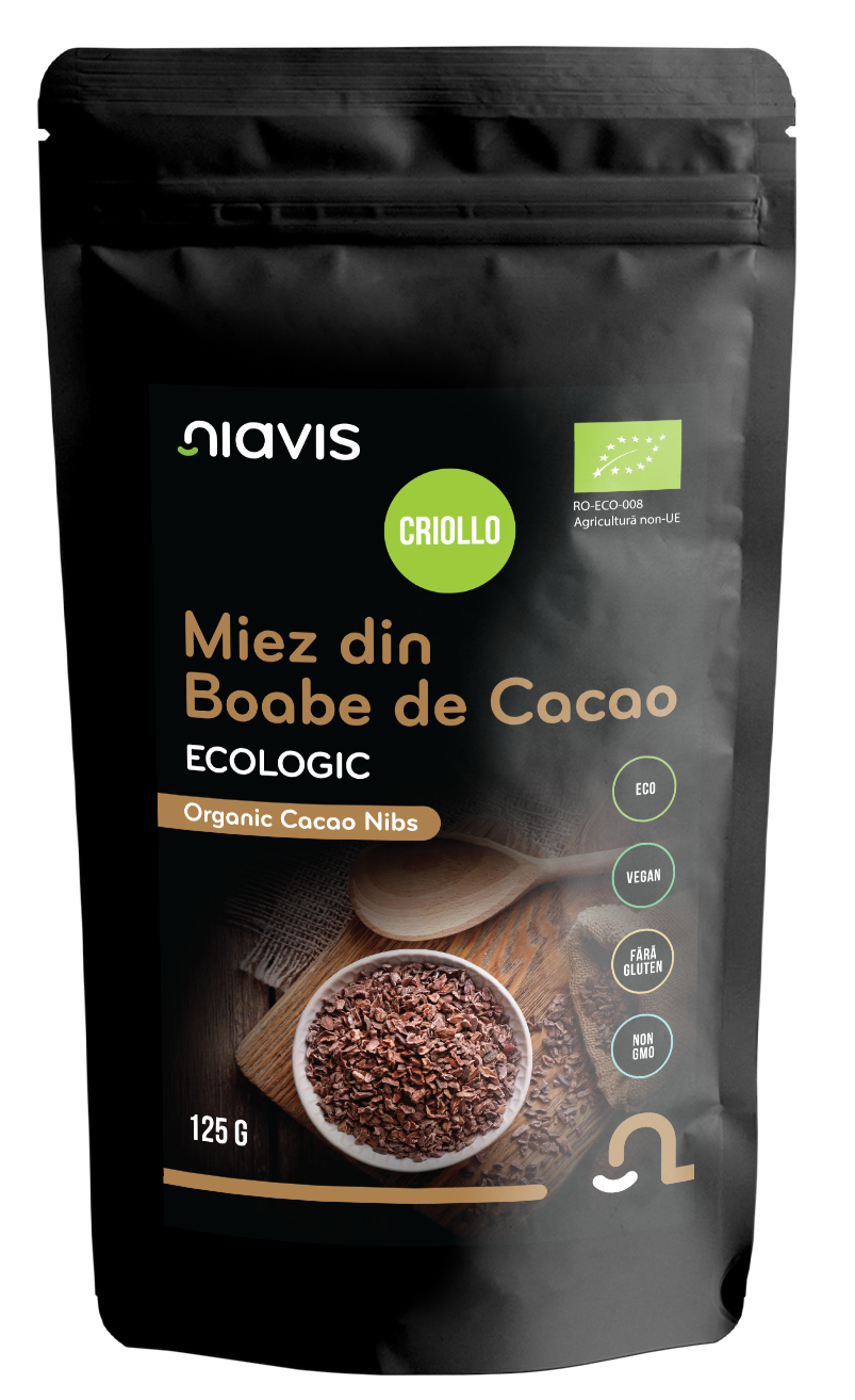 Miez din Boabe de Cacao Criollo Ecologice/BIO 125g