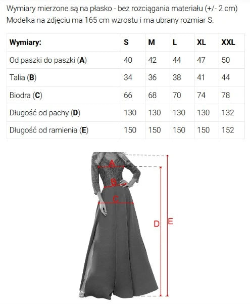 694-2 MIRELLA Rochie maxi elegantă, evazată, cu mâneci cu paiete - maro ciocolatiu