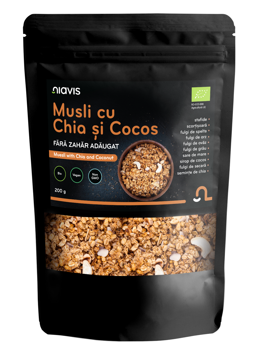 Musli cu Chia si Cocos Ecologic/BIO 200g