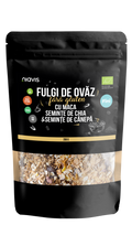 Fulgi de Ovaz Fini Fara Gluten cu Maca, Chia si Seminte de Canepa Ecologici/Bio 200g