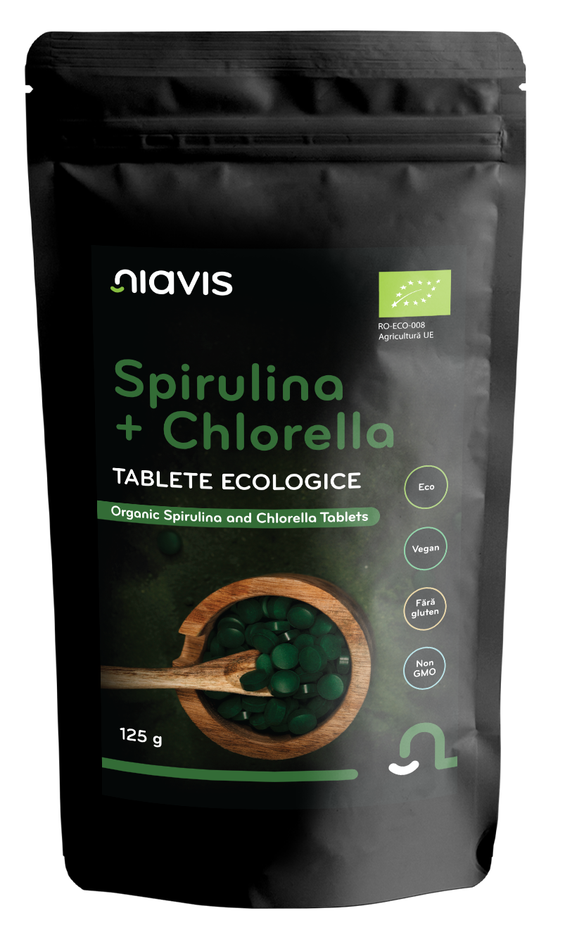 Spirulina + Chlorella Tablete Ecologice/BIO 125g
