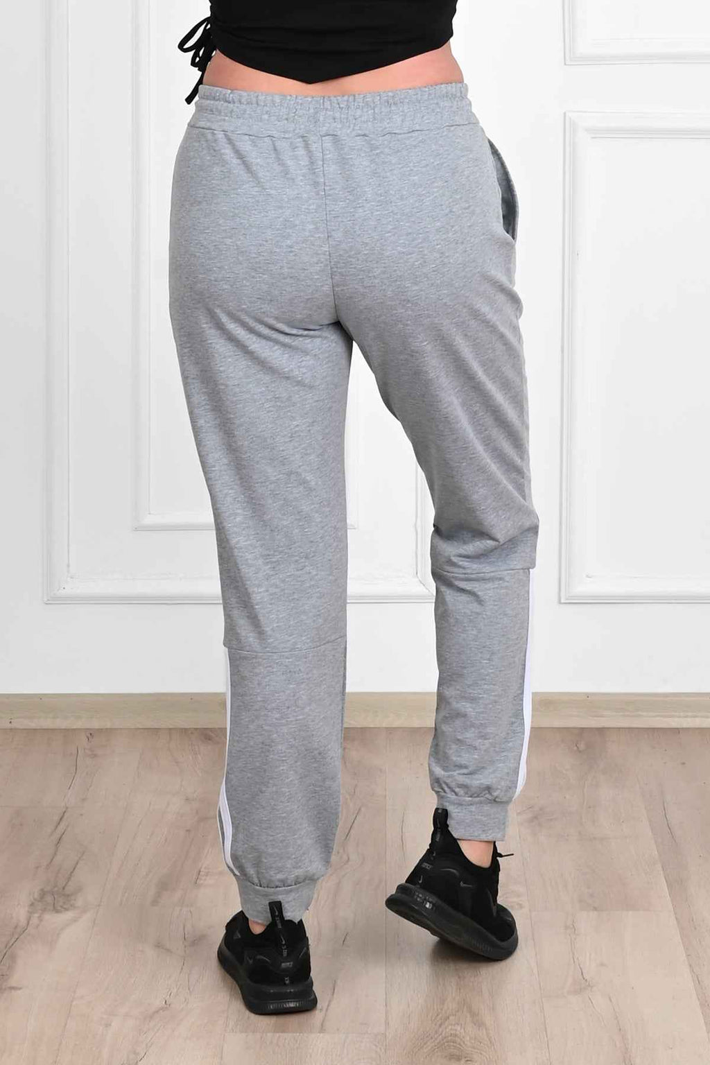 Pantalon dama marimi mari de trening cu dungi 9046