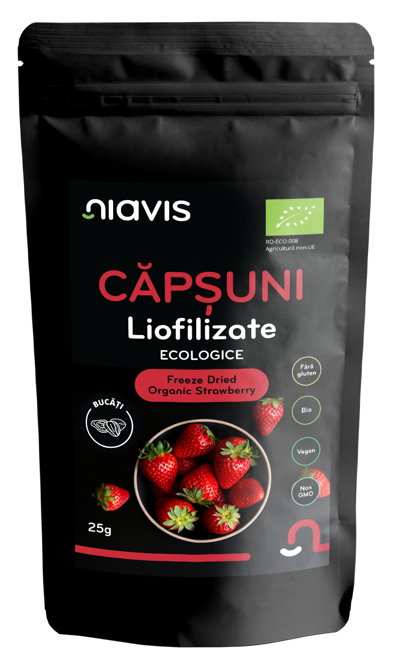 Capsuni Liofilizate Bucati Ecologice/BIO 25g