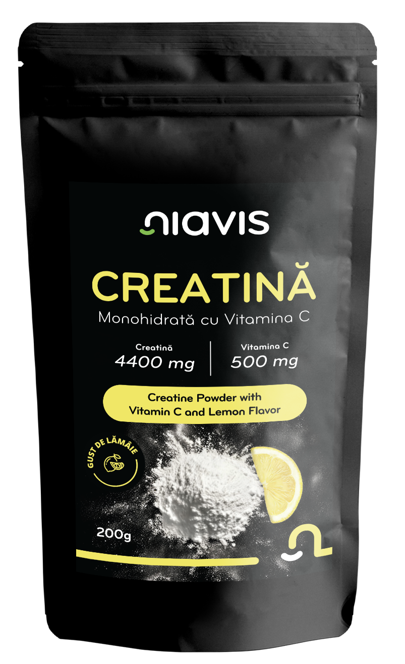Creatina Monohidrata cu Vitamina C - Gust de Lamaie 200g