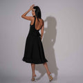 Rochie neagra cu spatele gol Estella