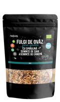 Fulgi de Ovaz Fini Fara Gluten cu Spirulina, Chia si Seminte de Canepa Ecologici/Bio 200g