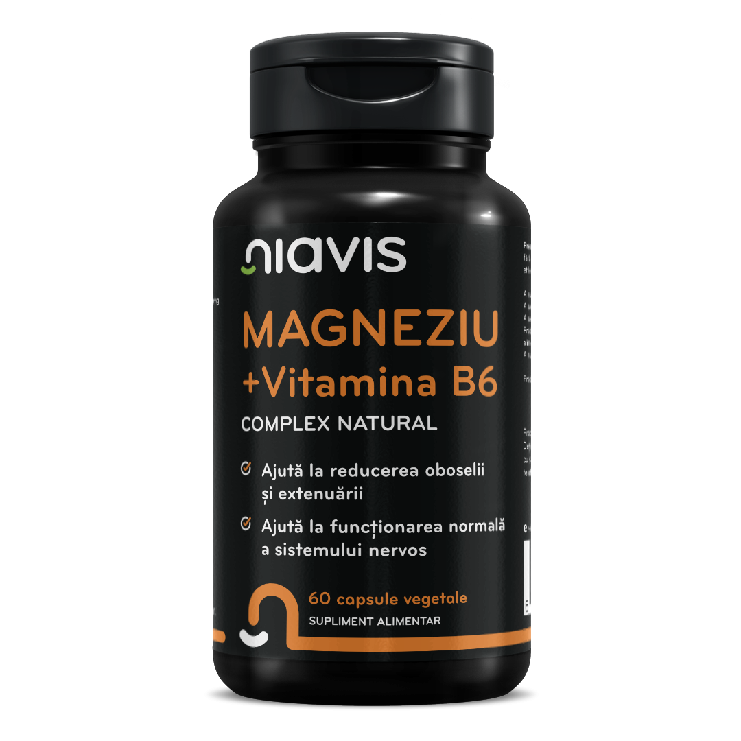 Magneziu + Vitamina B6 60cps - Supliment Esențial pentru Vitalitate