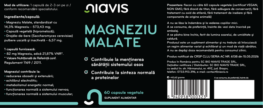 Magneziu Malate 60cps