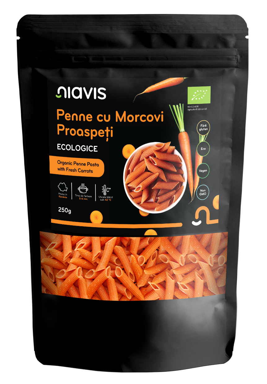 Penne cu Morcovi Proaspeti Ecologice 250g