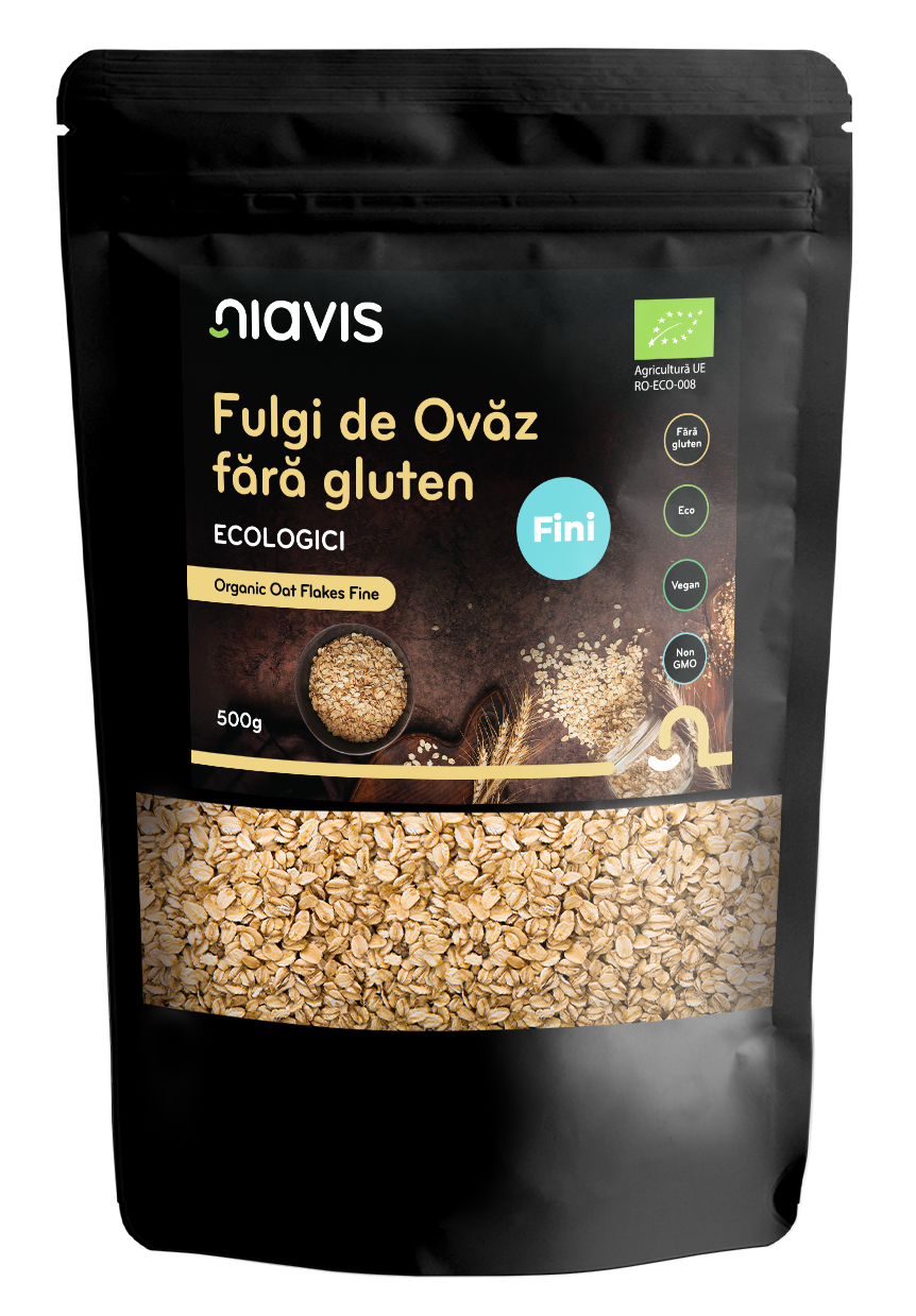 Fulgi de Ovaz Ecologici Fini fara Gluten Ecologici/BIO 500g