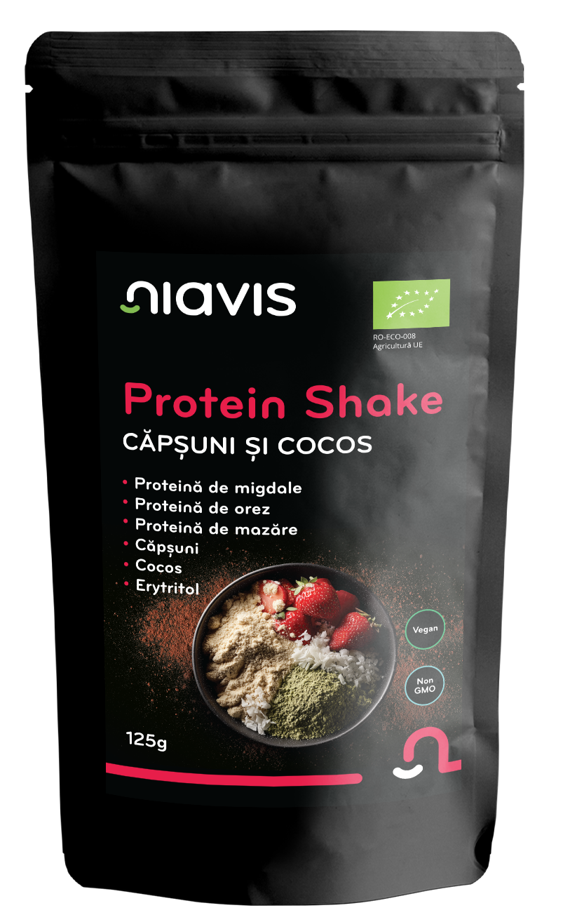 Protein Shake cu Capsuni si Cocos Ecologic/BIO 125g