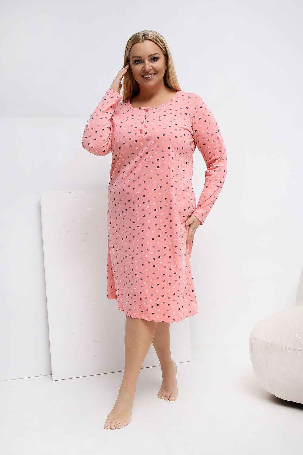 Plus Size Nightgown Forever Pink