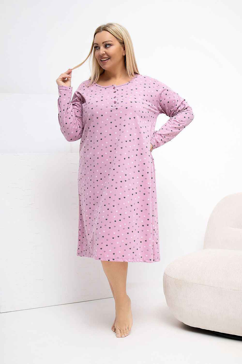 Plus Size Nightgown Forever Pink