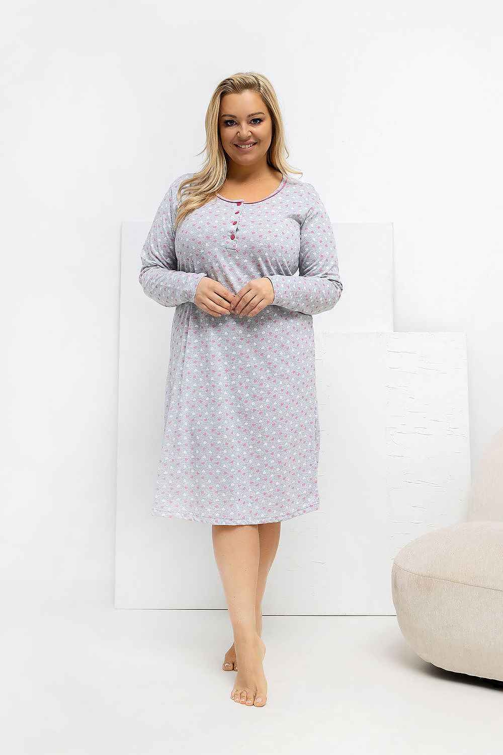 Plus Size Nightgown Forever Pink