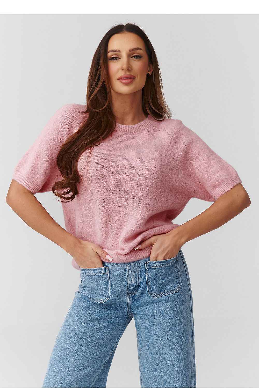 Short sleeve sweater Makadamia