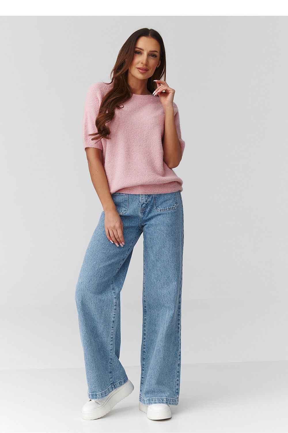 Short sleeve sweater Makadamia