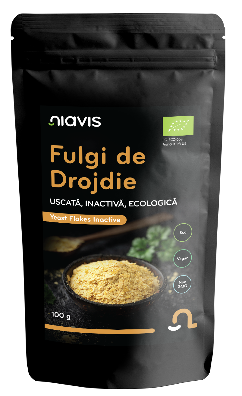Fulgi Ecologici de Drojdie Uscata Inactiva 100g - Sursa Perfecta de Nutrienți