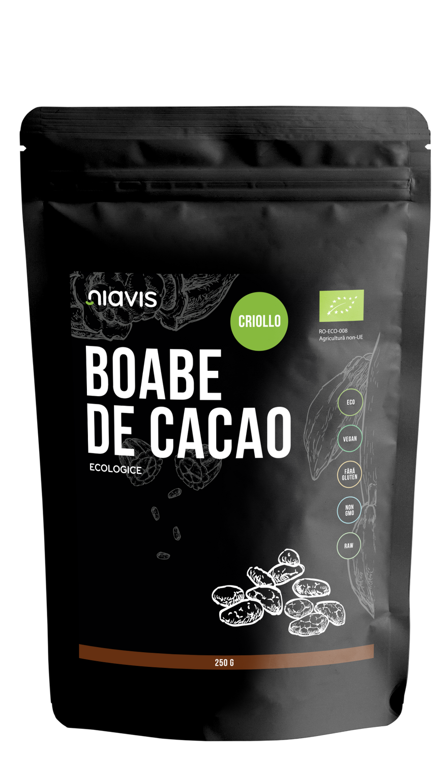 Boabe de Cacao Intregi Ecologice/Bio 250g