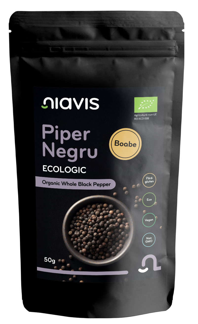 Piper Negru Boabe Ecologic/Bio 50g