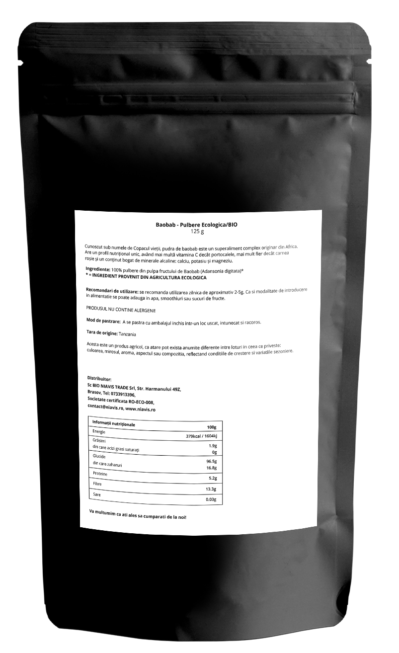 Baobab Pulbere Ecologica/Bio 125g