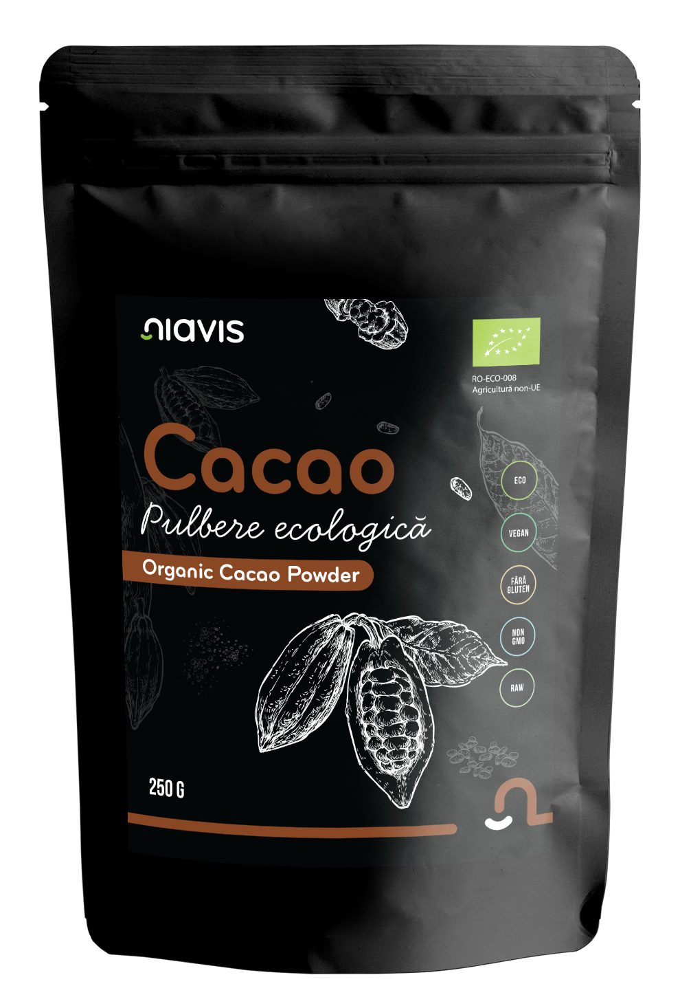 Cacao Pulbere RAW Ecologica/Bio 250g