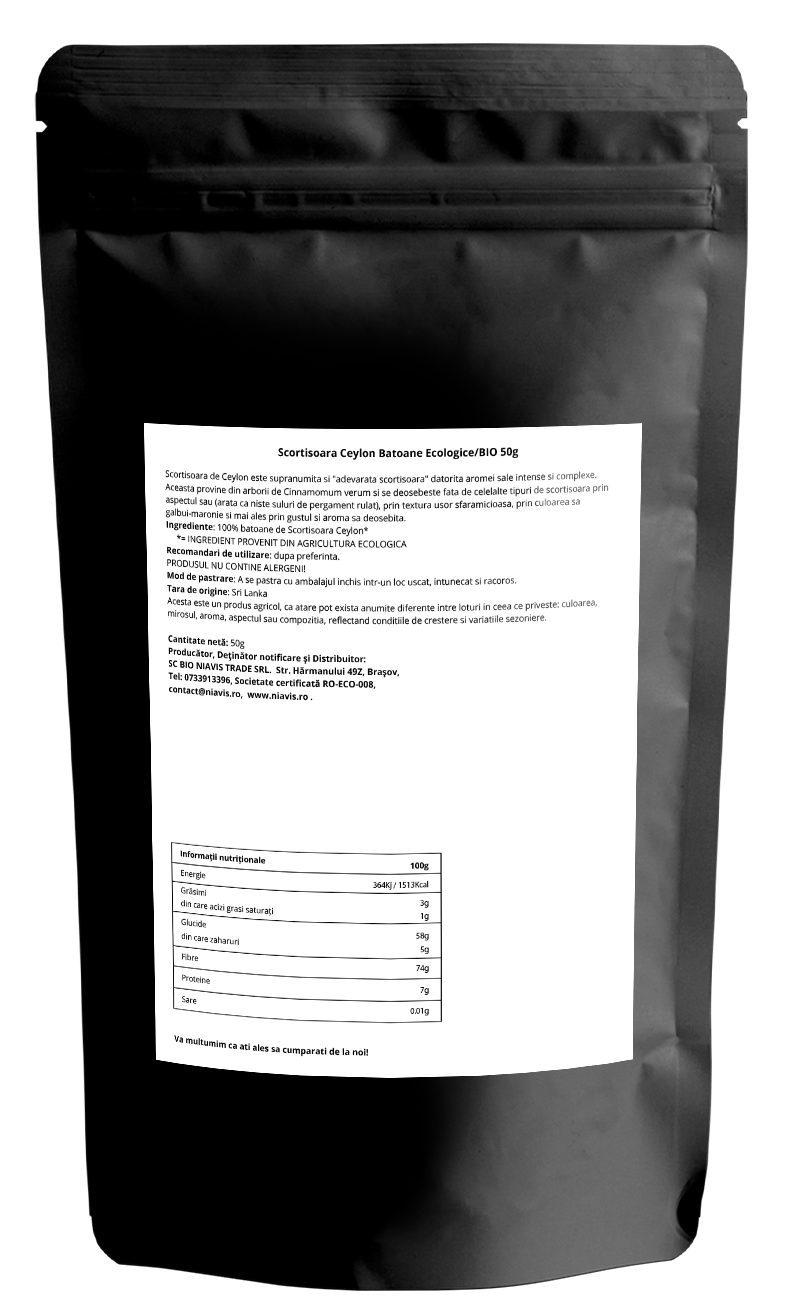 Scortisoara Ceylon Batoane Ecologice/BIO 50g