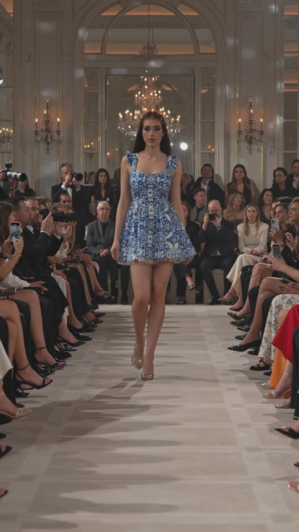 Rochie mini din matase printata Lisbon