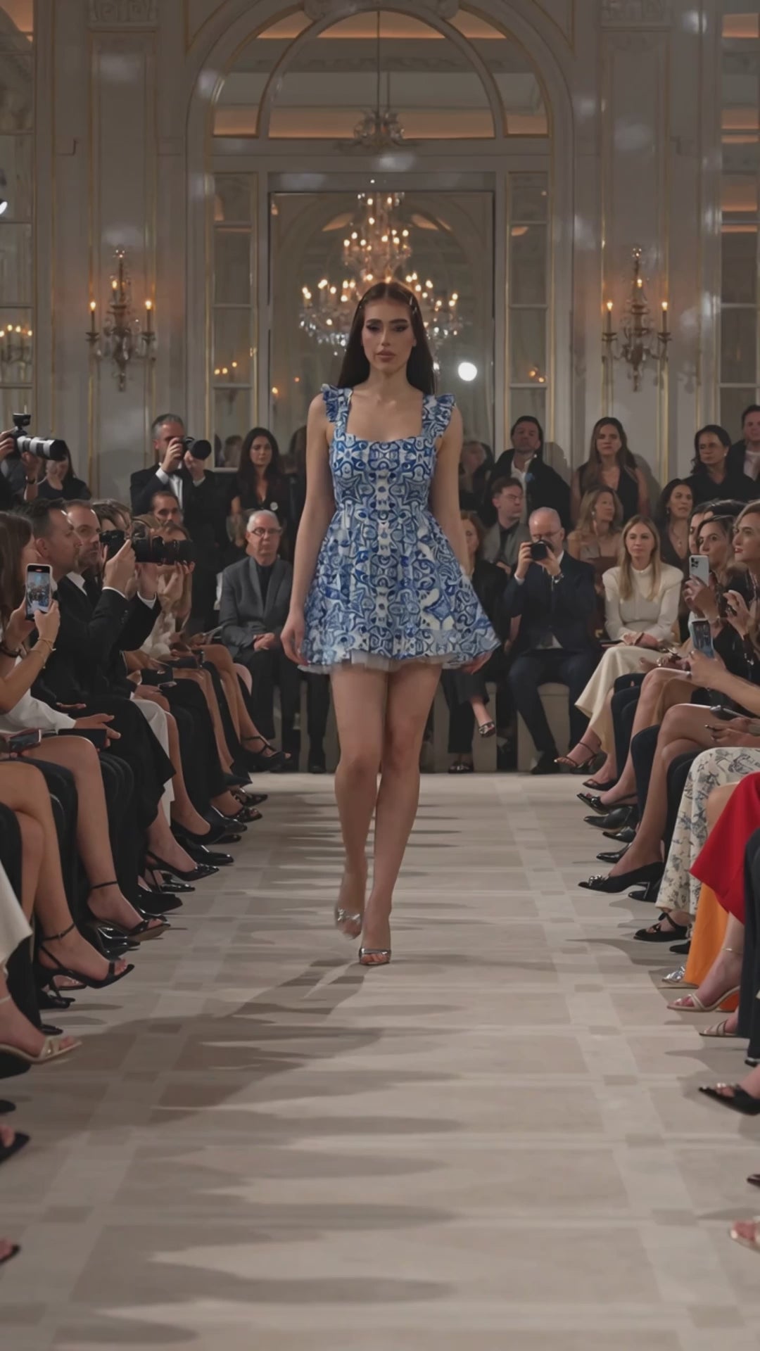Rochie mini din matase printata Lisbon